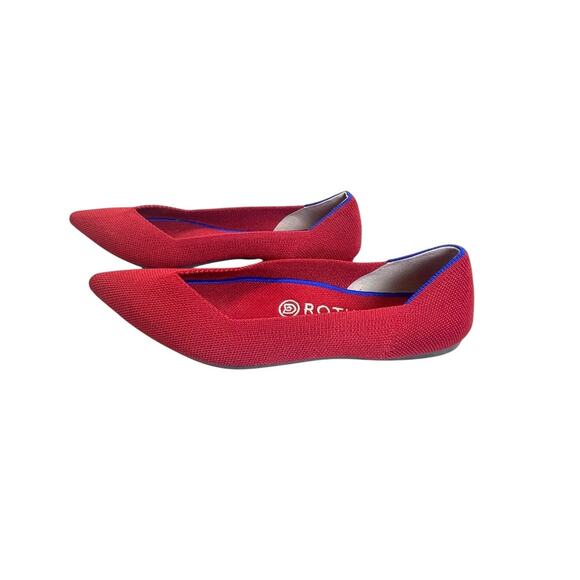 Rothy’s The Point Flats Women’s Size 9 Red Knit Recycled Washable Shoe - Picture 4 of 7